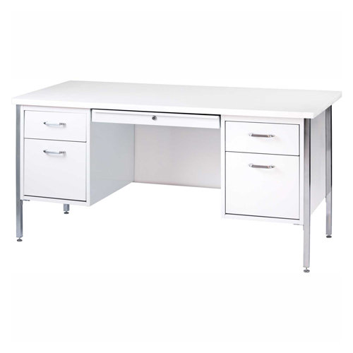Sandusky 500 Series 5 Drawers Double Pedestal Executive Desk & Reviews